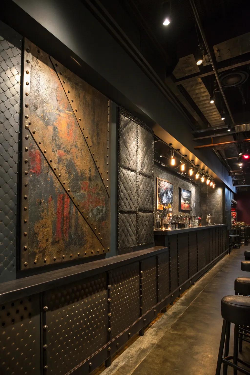 Art with an industrial influence makes a bold and striking statement.