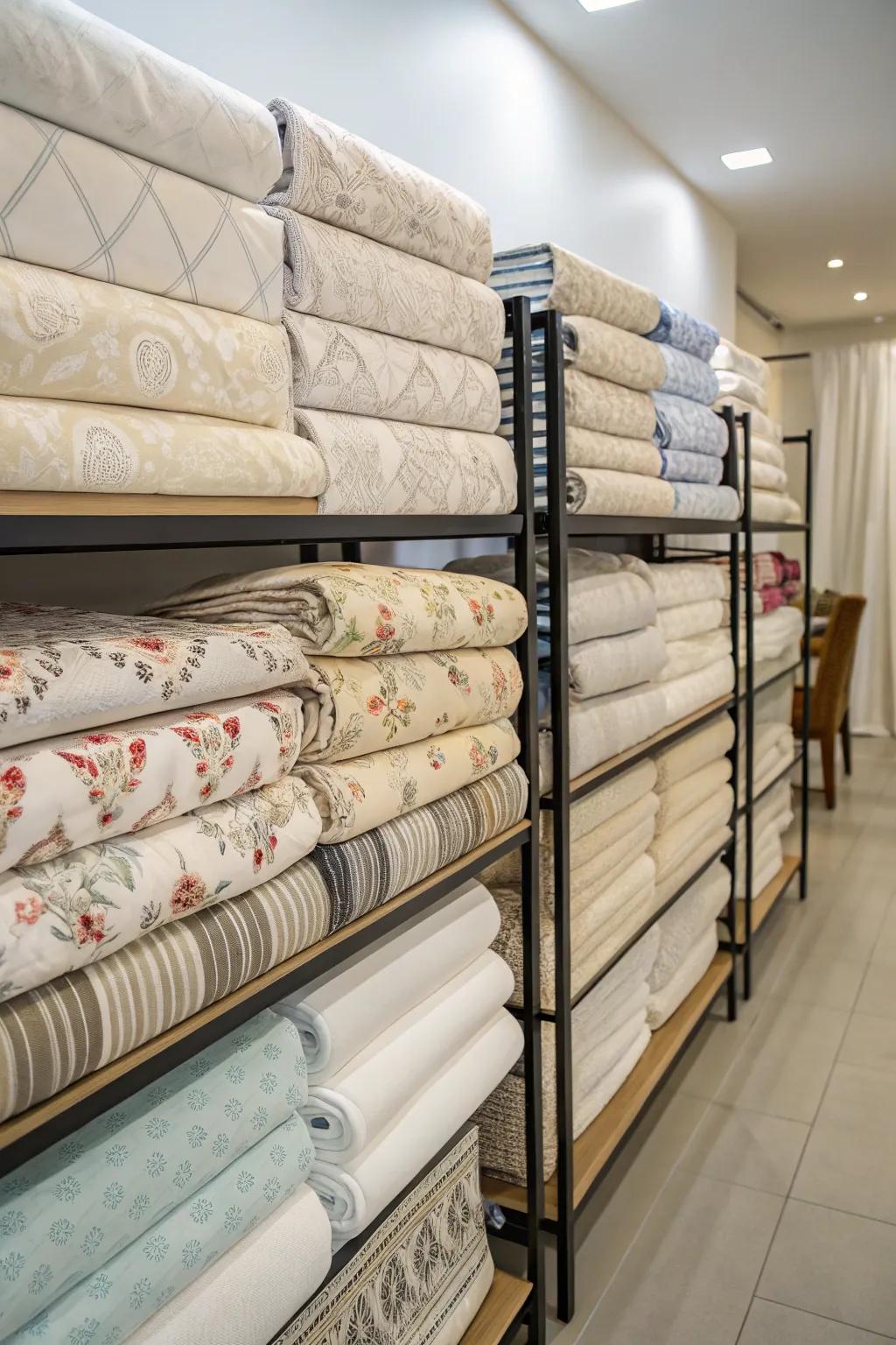 Attached racks provide a unique and area-saving storage solution.