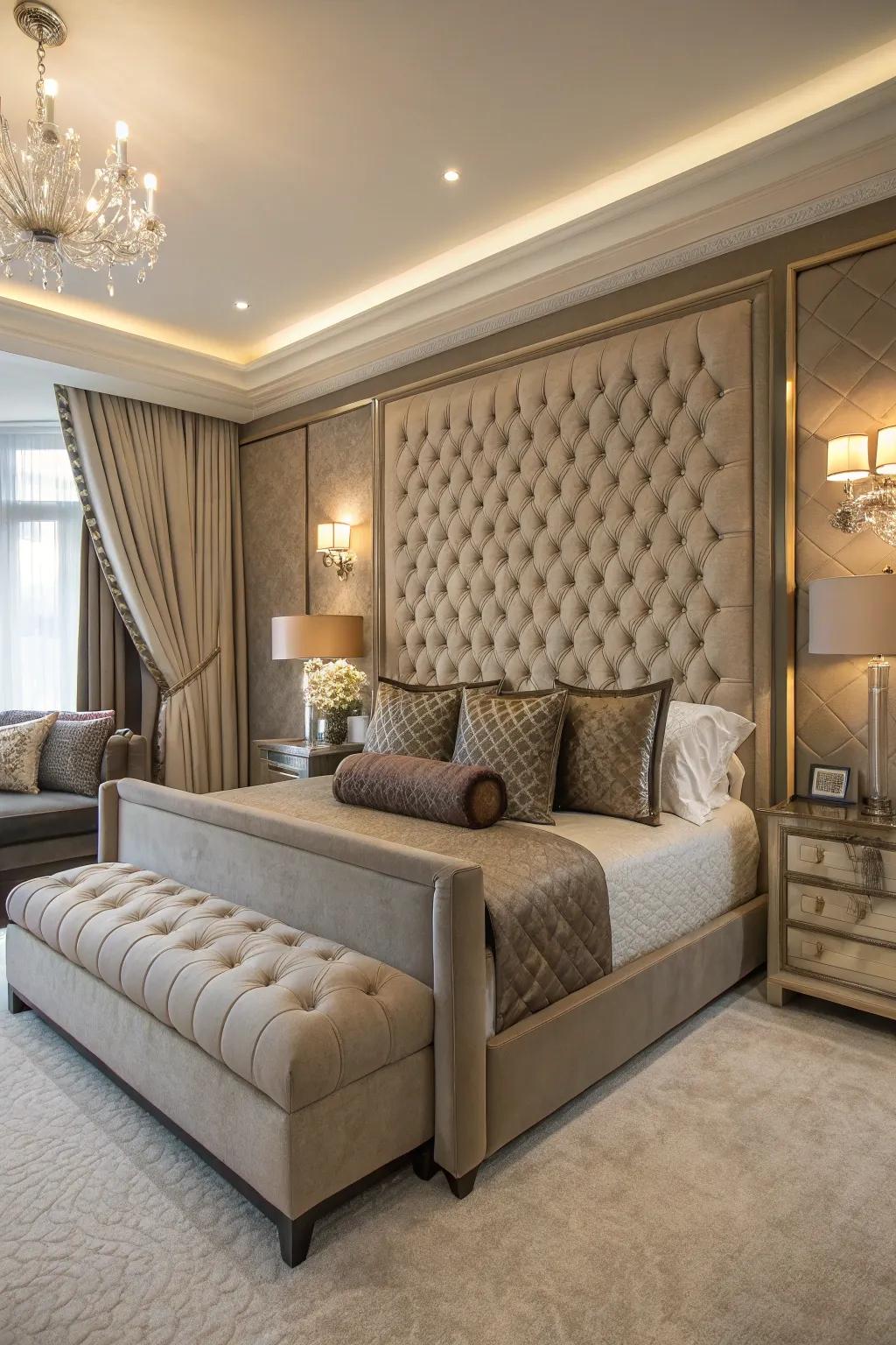 A boutique hotel-style seating in a sleeping quarters, adding opulence and relaxation.