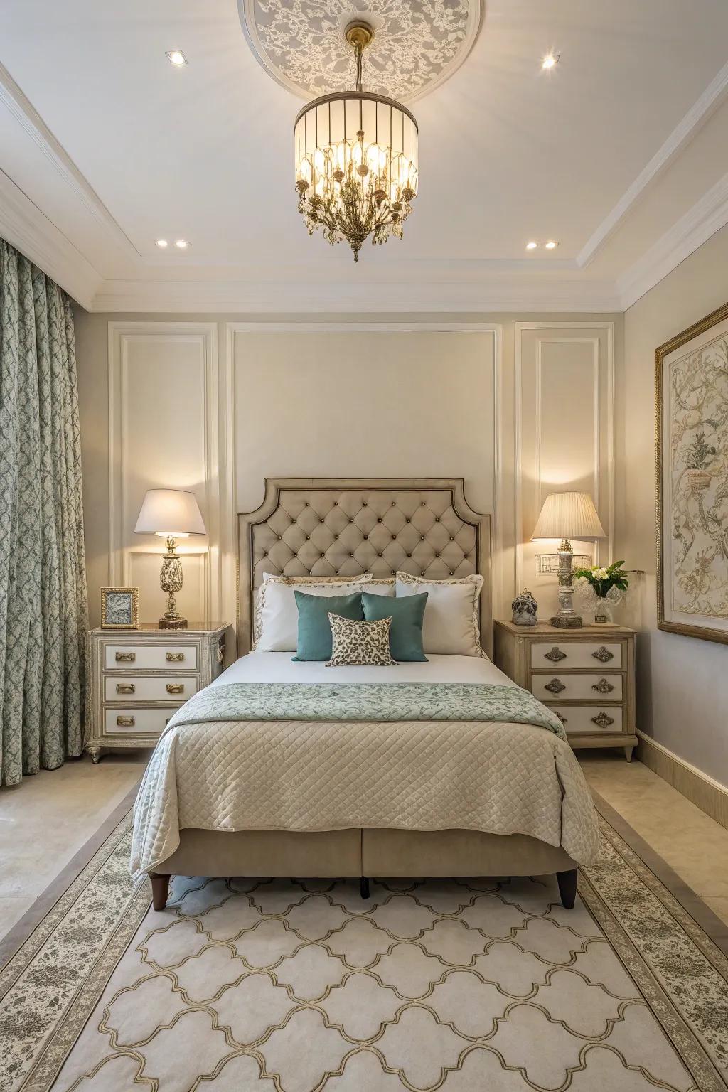 Same feel design bits bring peace and balance to this inviting bedroom.