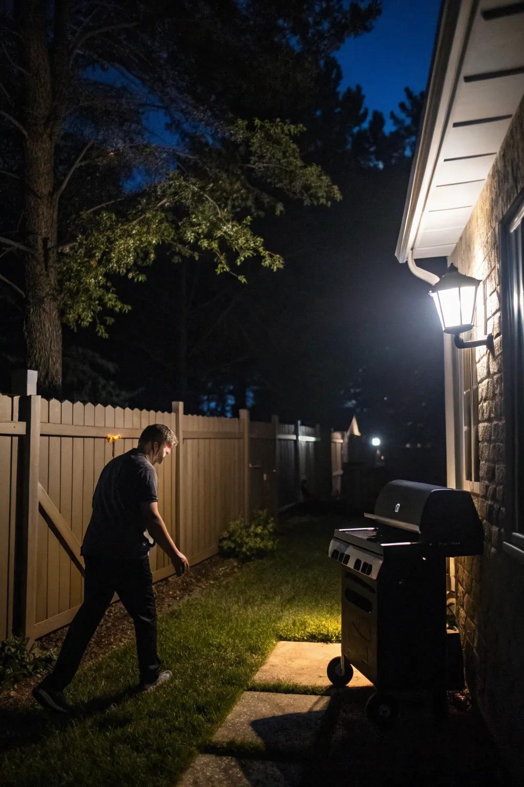 Motion sensor sparks offer convenience and security for grilling.