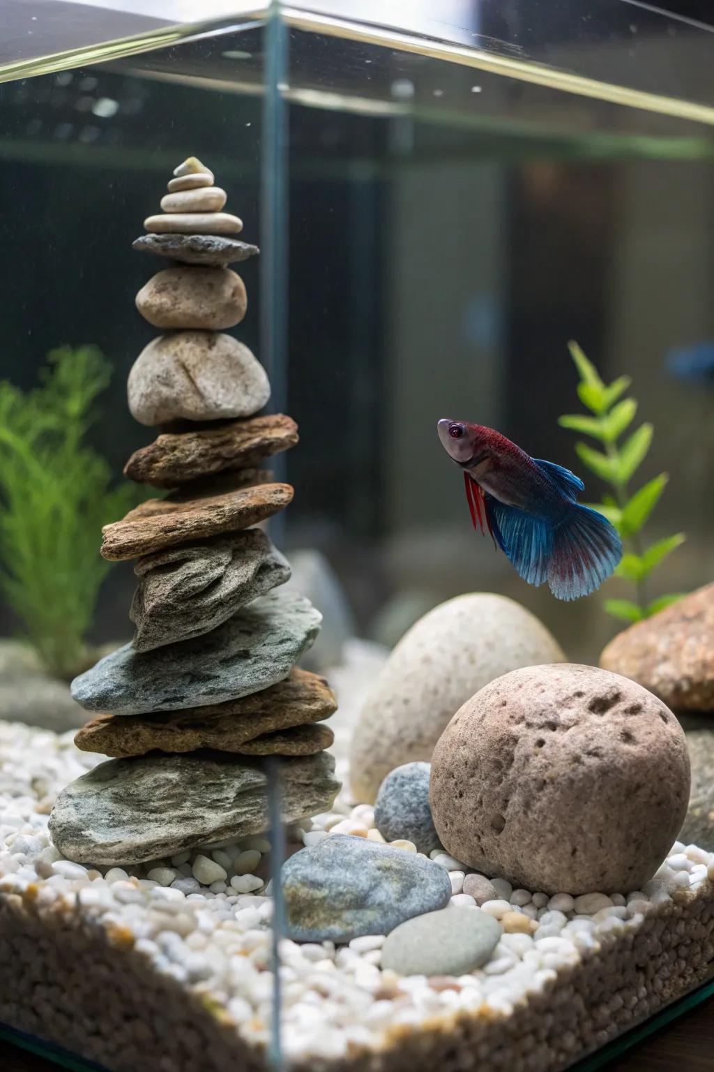 Rock sculptures yield a theatrical visual consequence.