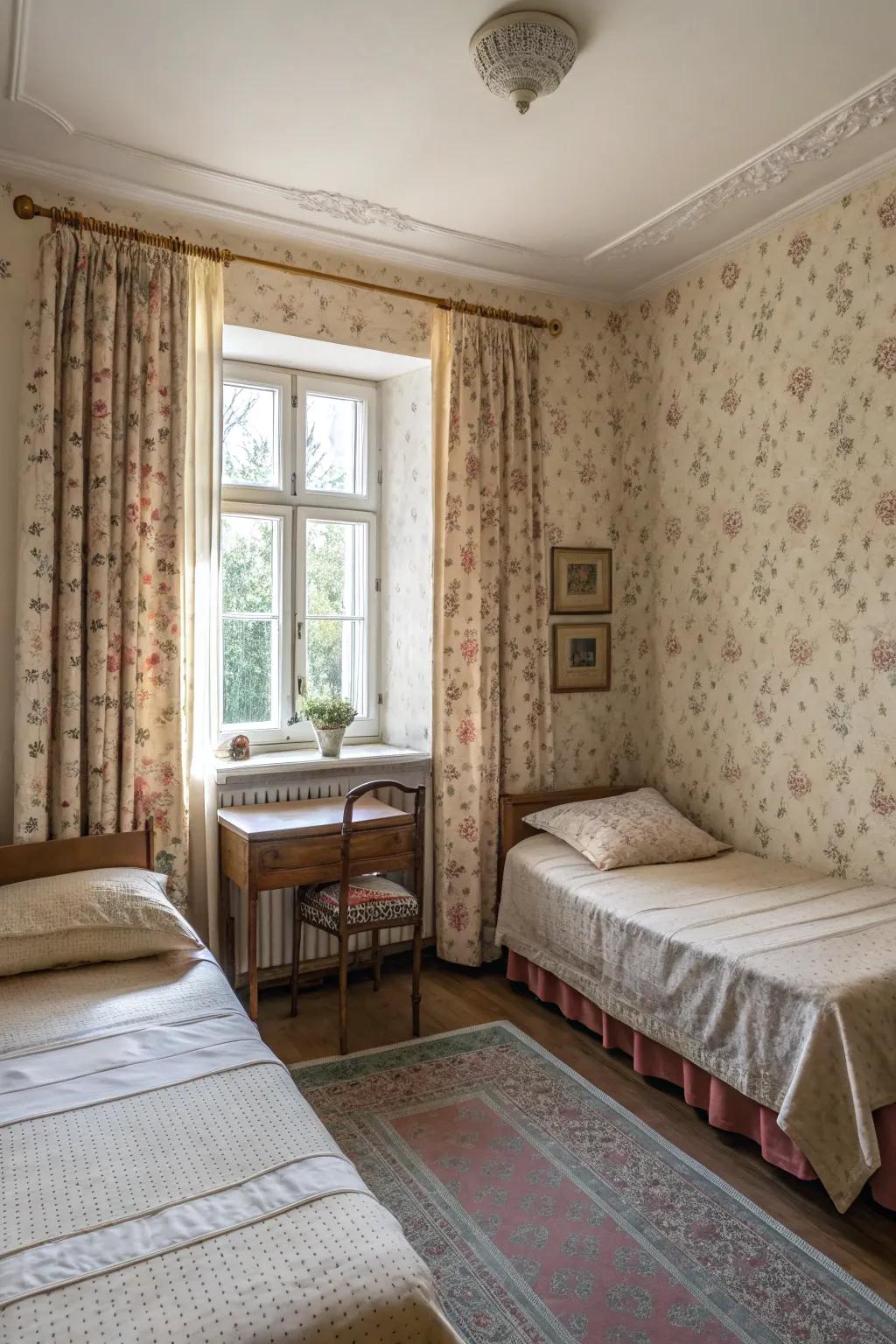 Subtle patterns inject elegance and visual appeal to the room.