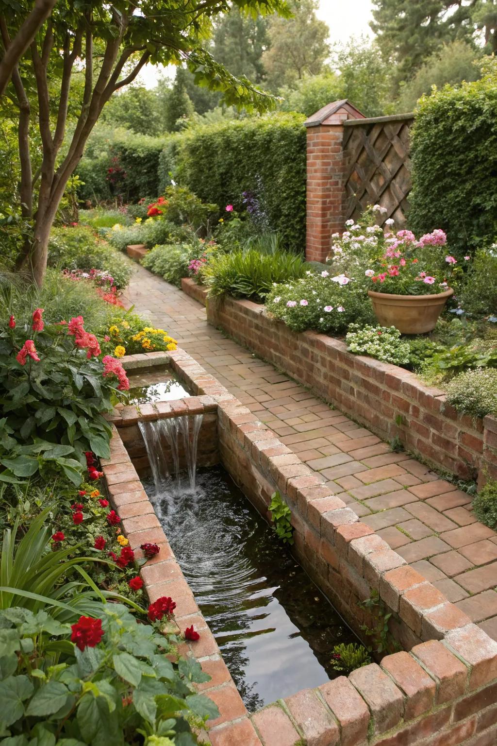Water features add tranquility to garden designs.