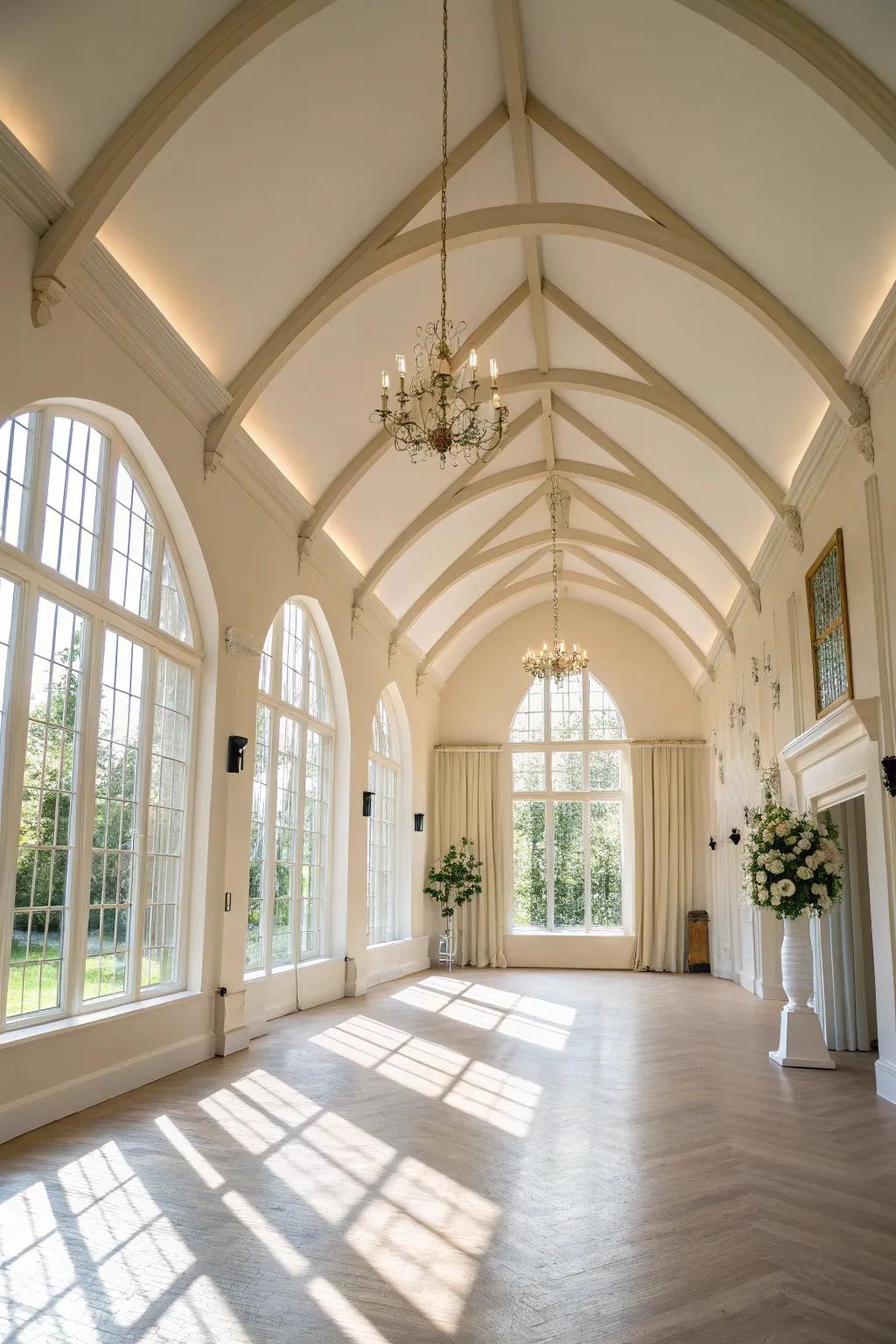 Arched ceilings make a room feel bigger and more open.