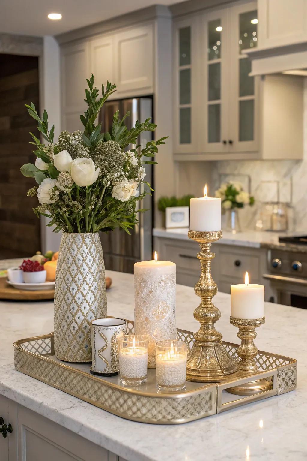 Add depth by layering items of varied lengths.