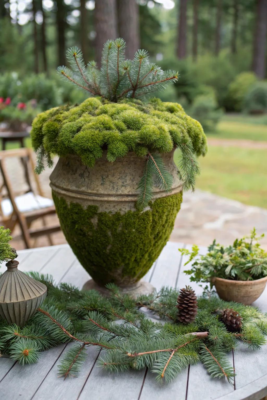Earthy refinement: algae ushers an invigorating verdant accent indoors.
