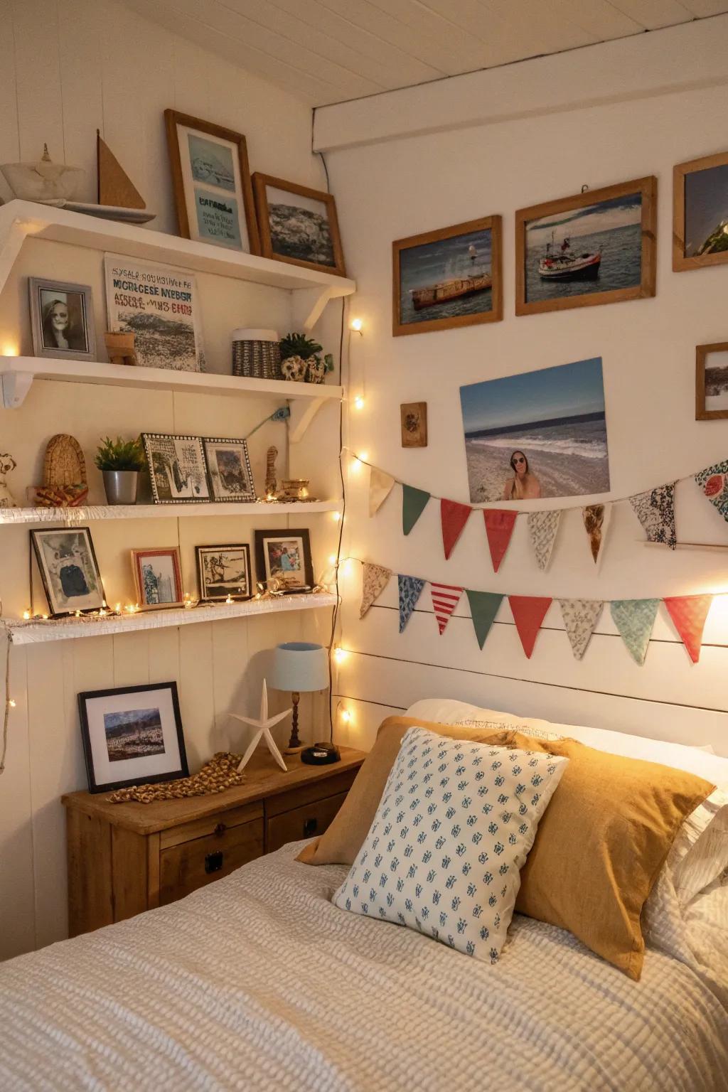 Personal touches make your beach-style bedroom uniquely yours.
