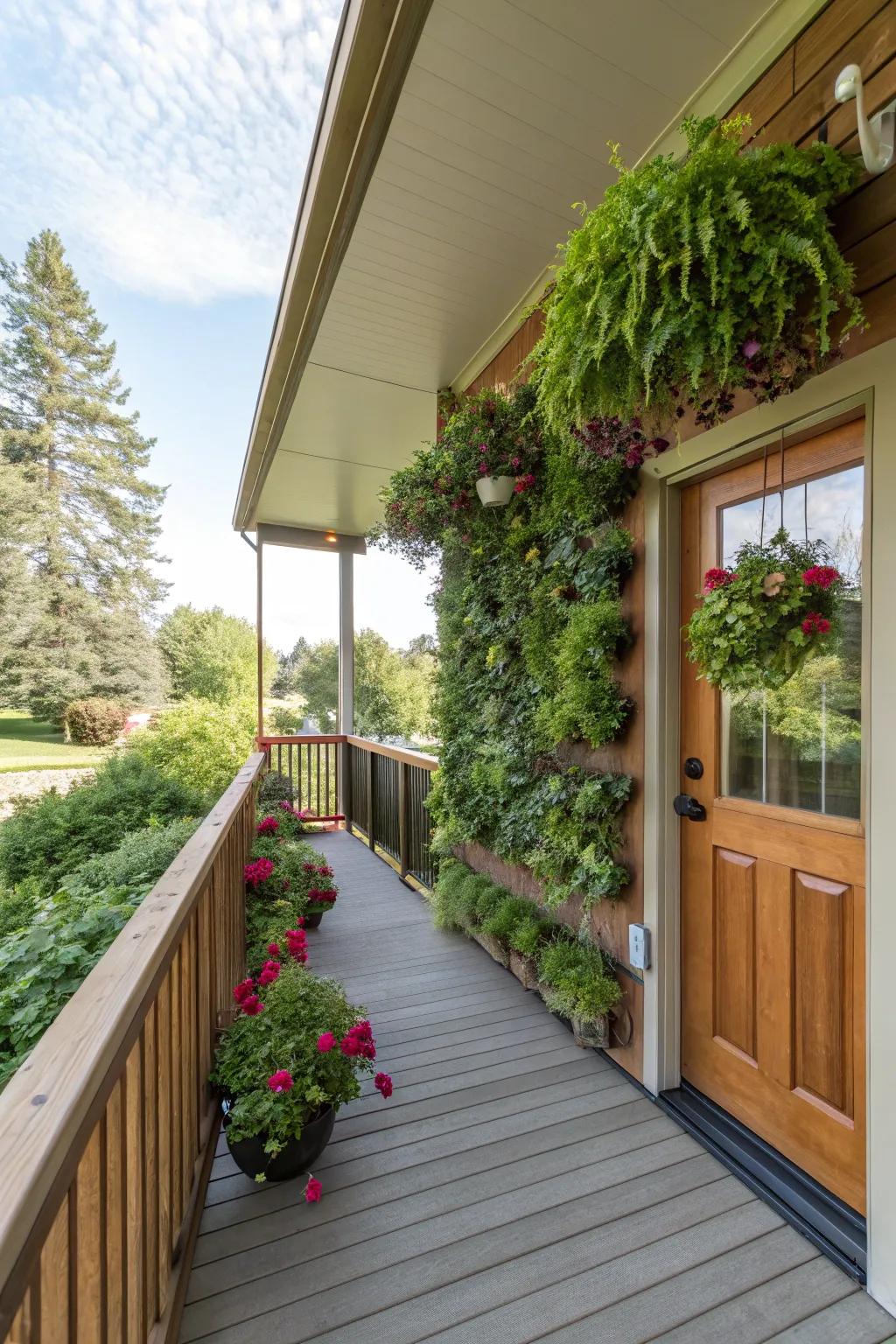 Vertical gardens are ideal for introducing greenery in limited spaces.