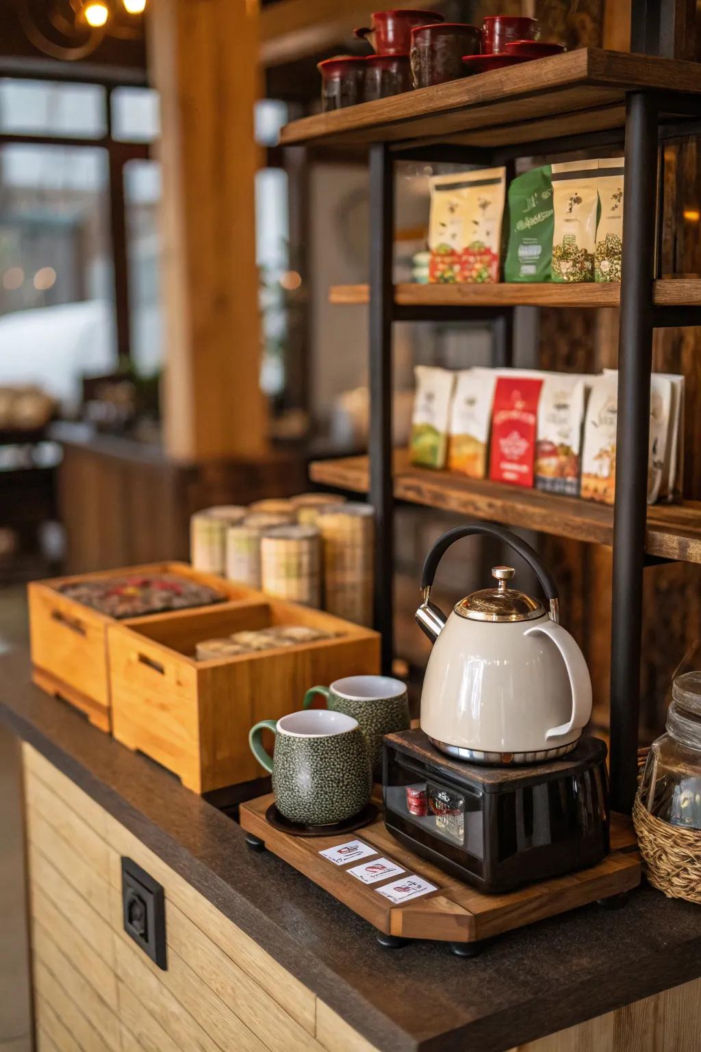 A tailored beverage station appends ease and expediency to your space.