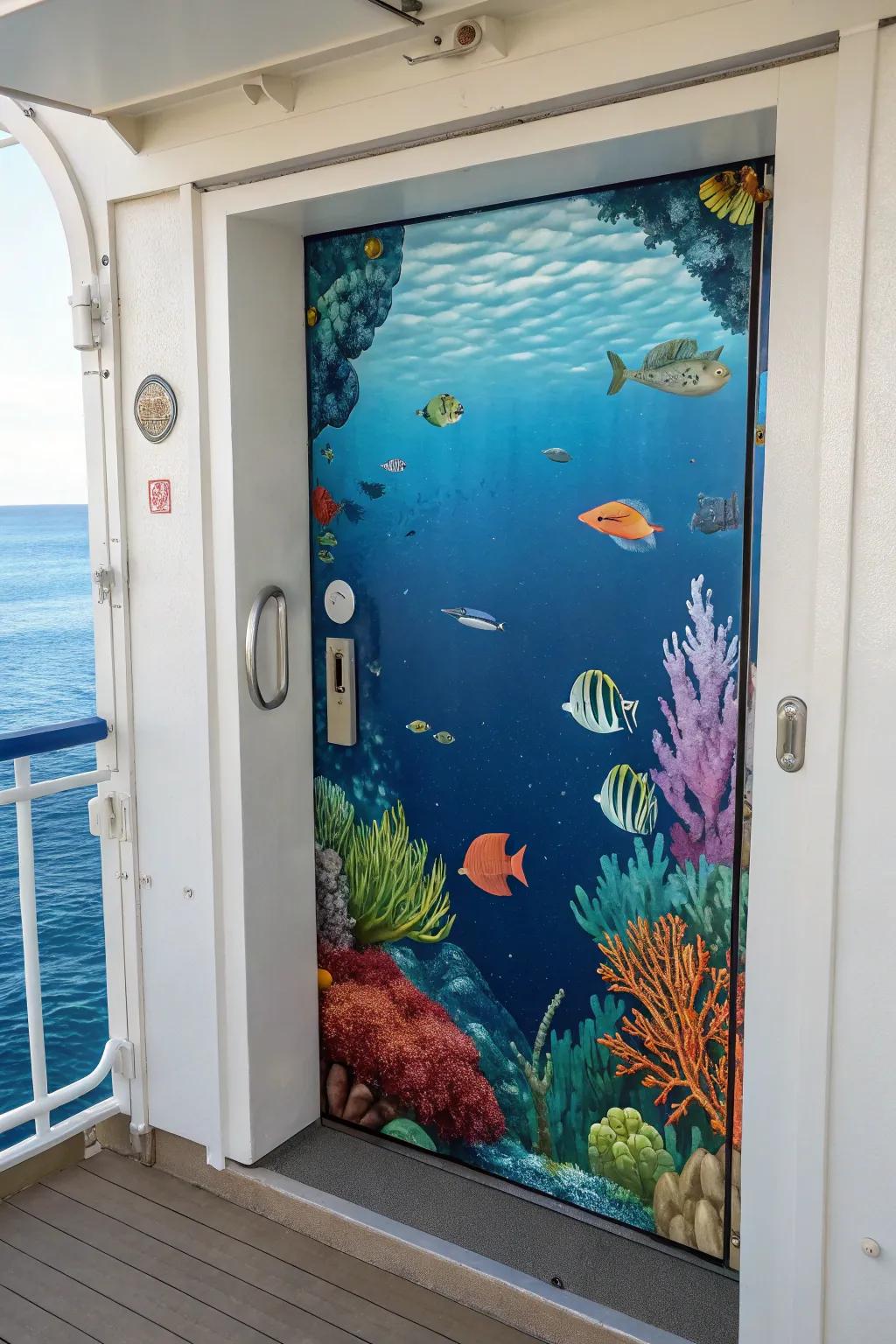 Discover the ocean through undersea-themed decorations.
