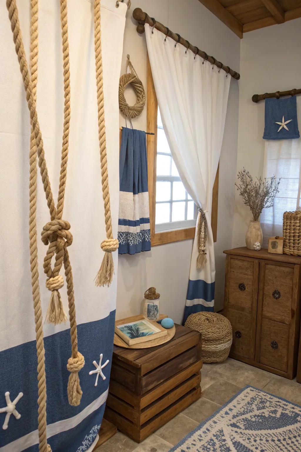 Cords that lend country allure and nautical style.