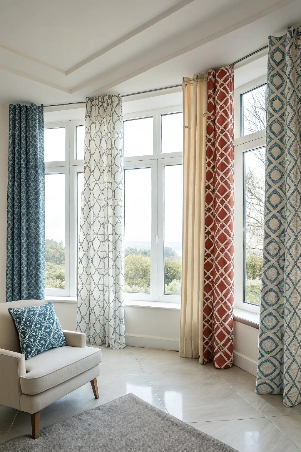 Geometrical patterns add a modern touch to any room.
