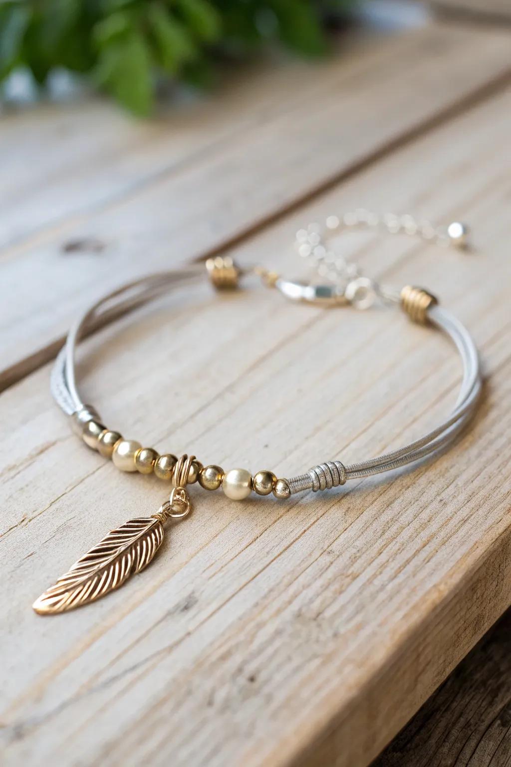 Explore the beauty in simplicity with this stunning metallic marvel.