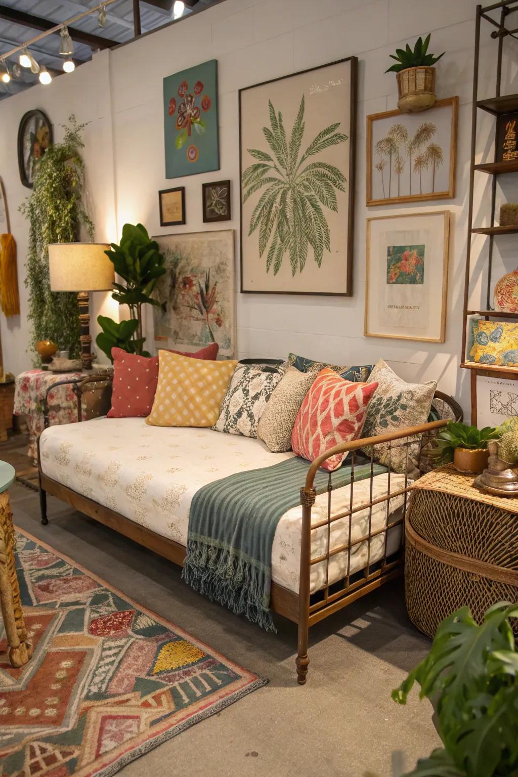 Show your style by mixing and matching decor with your daybed.