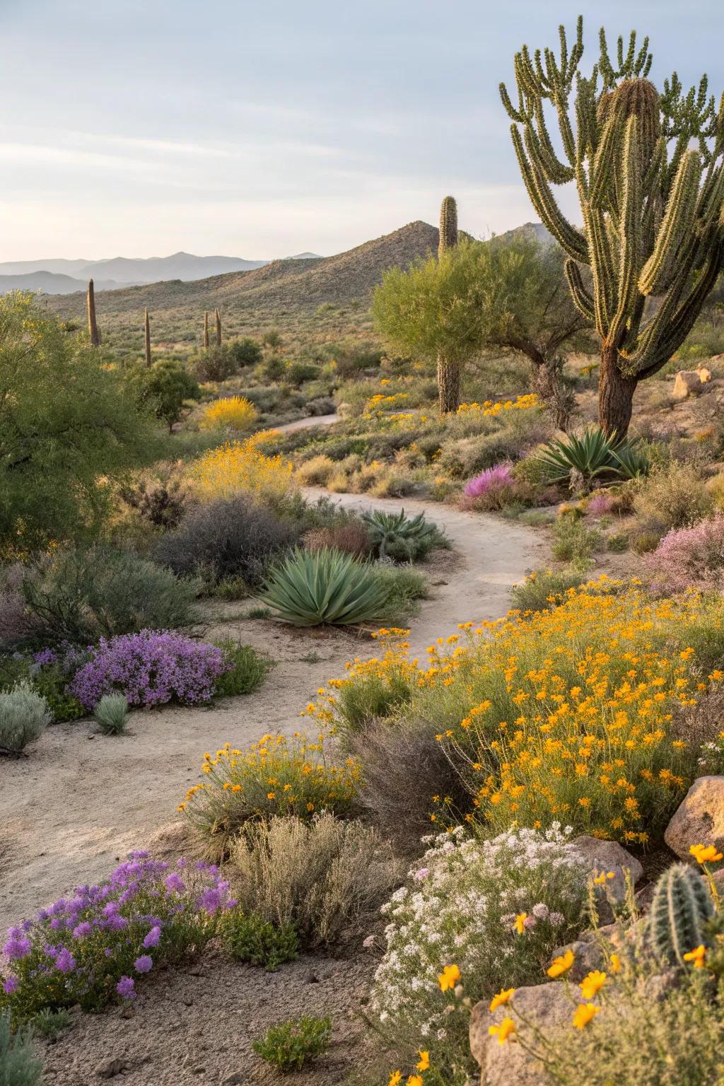 Local wildflowers tender bursts of low-water radiance to your land.