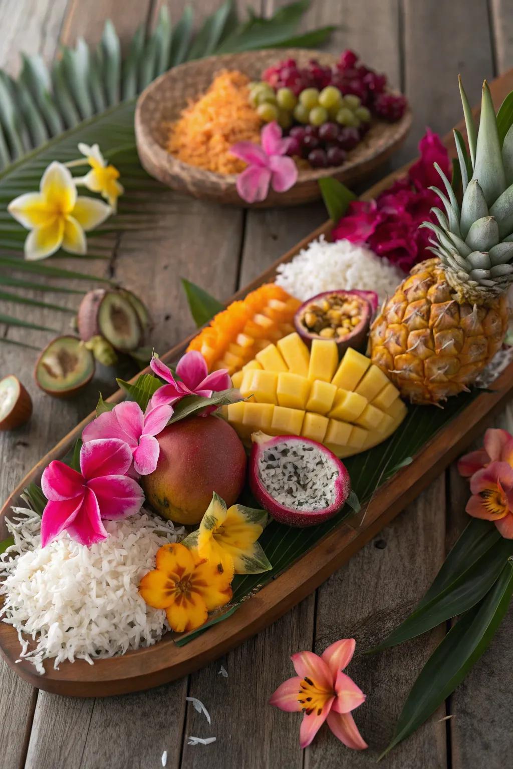A revitalizing tropical Easter board.