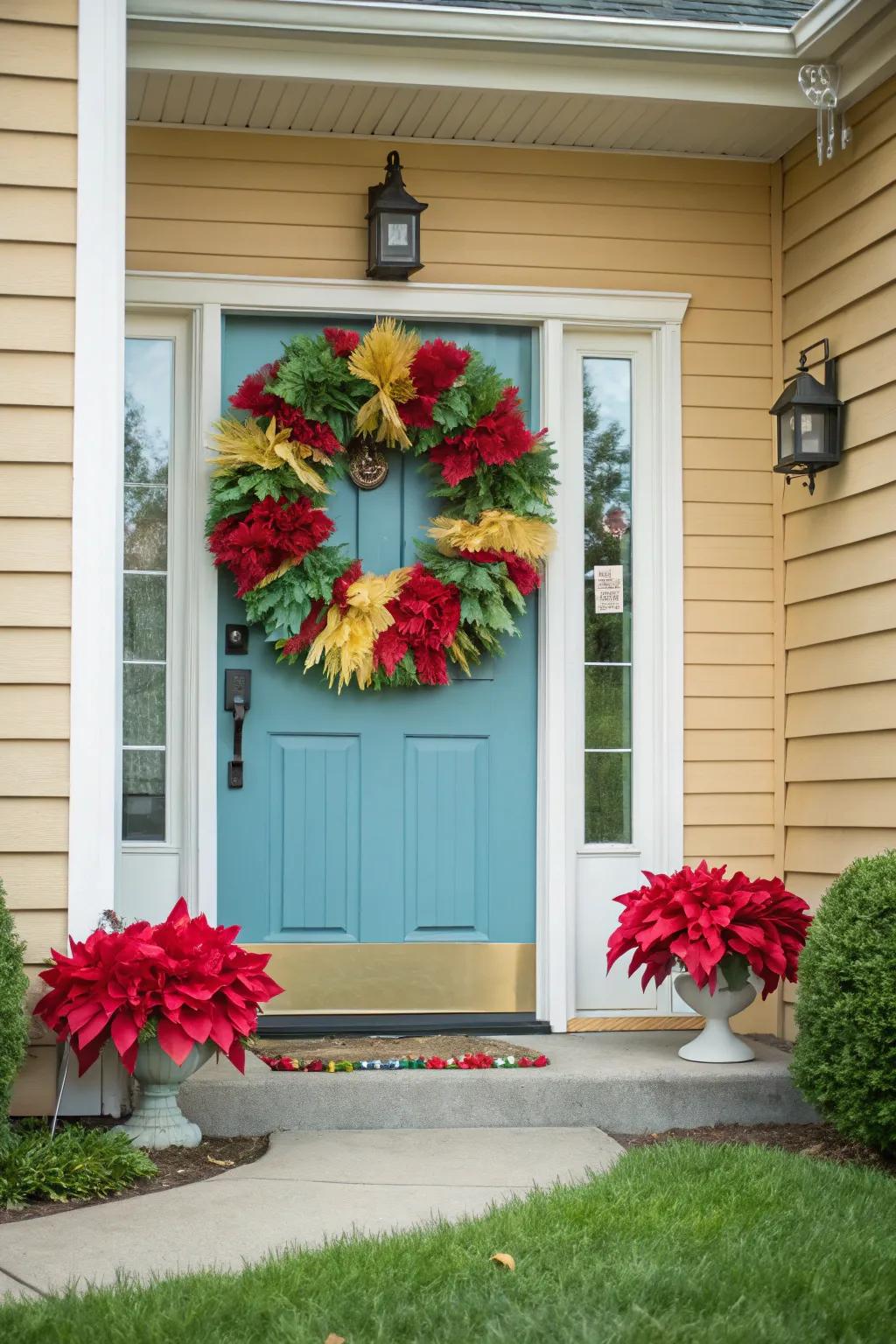 Welcome guests with a vibrant crepe paper garland.