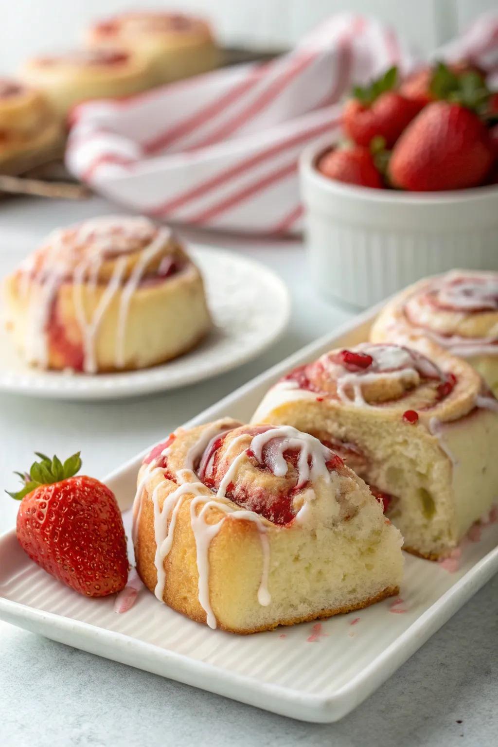 Sweet berry rolls, a sweet treat for Easter brunch.