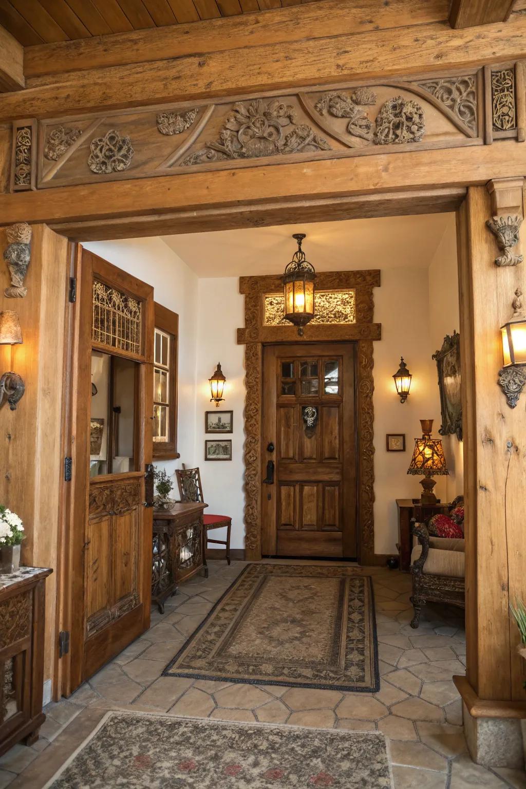 Country trimwork brings warmth and character.