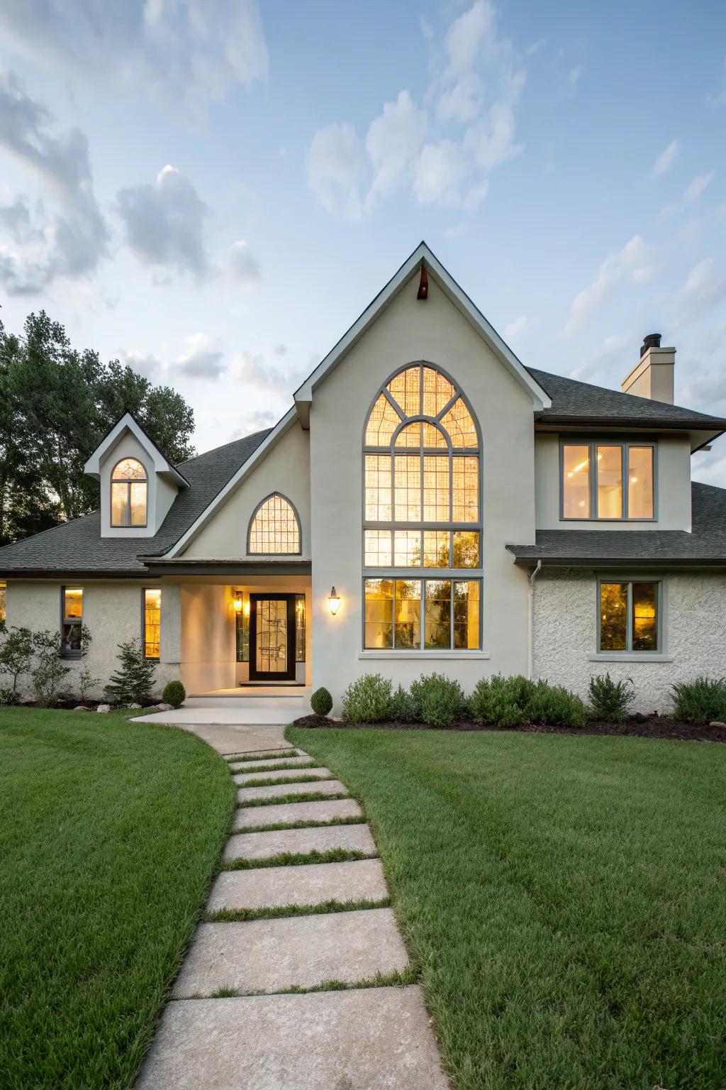 House with uniquely styled windows