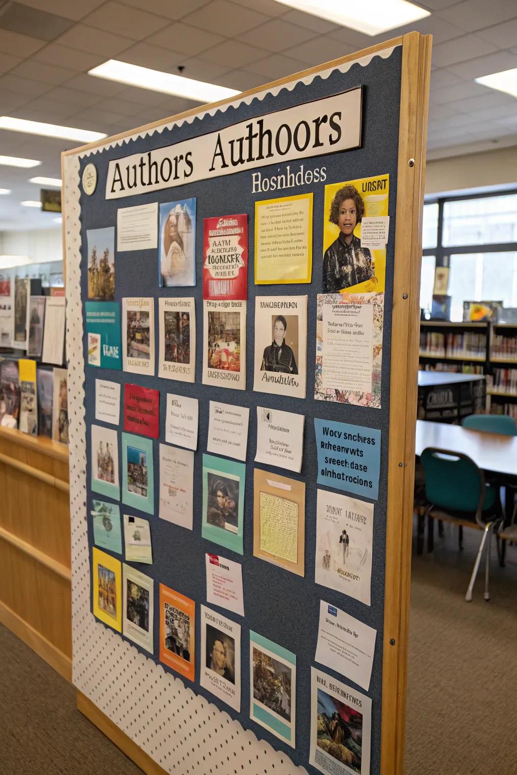 An inspiring Autumn Authors' Corner themed board.