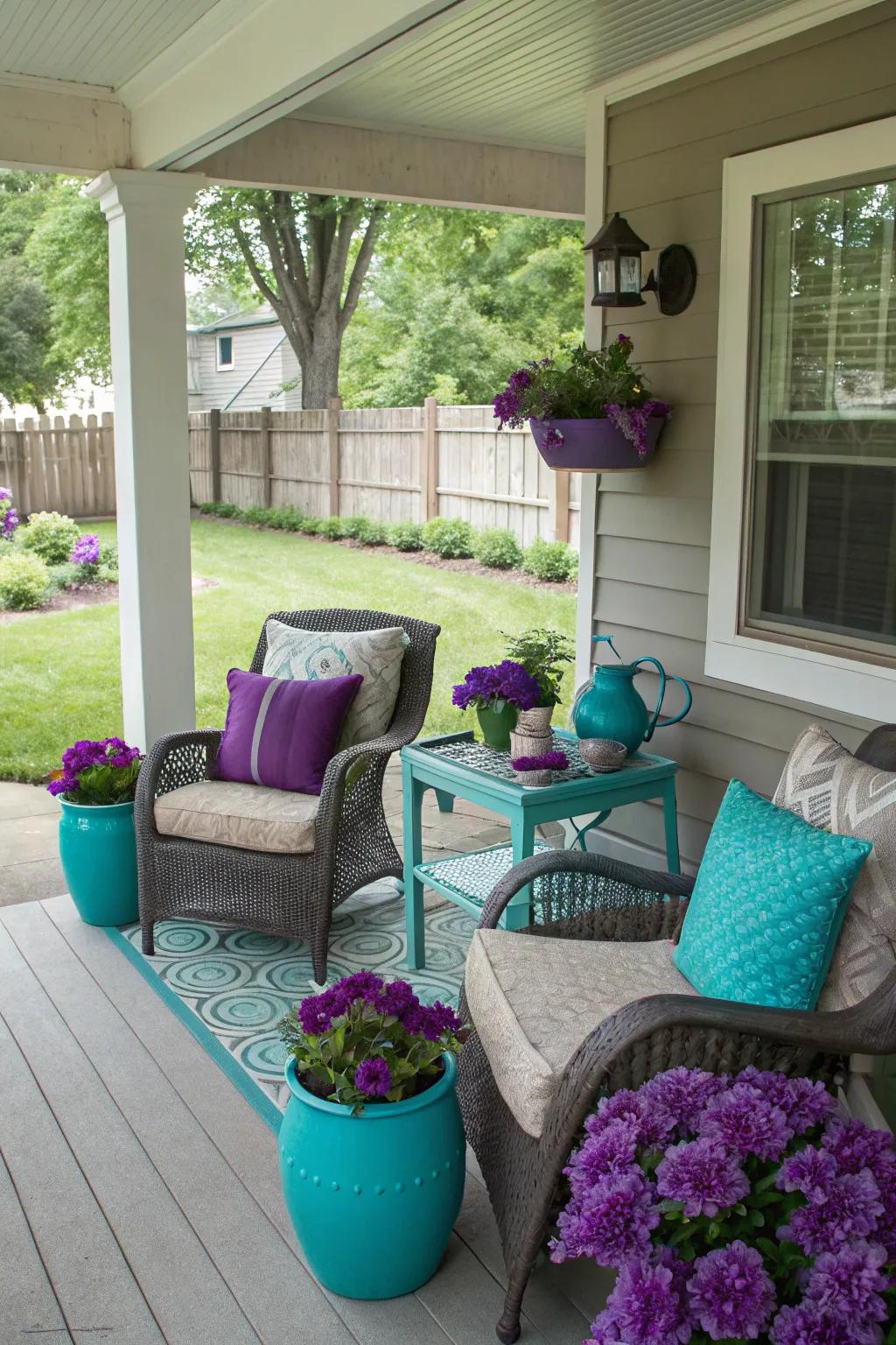Unexpected colors like teal add a unique and personal touch.
