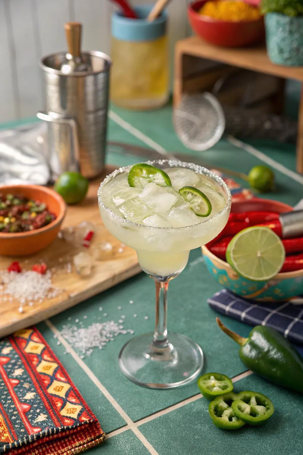 Jalapeño ice for a vibrant, spicy twist.