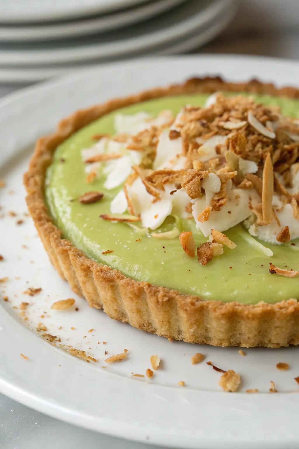 Bits introducing a tropical flair to the pie.