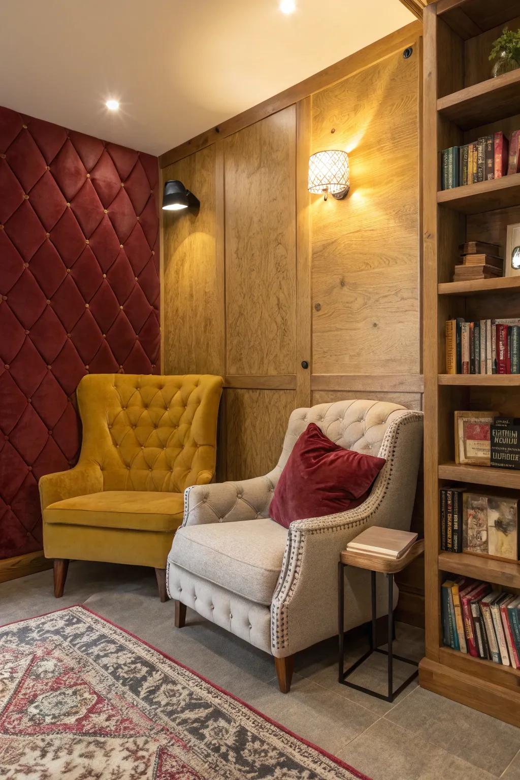 Velvet cladding is perfect for adding heightened levels of warmth.