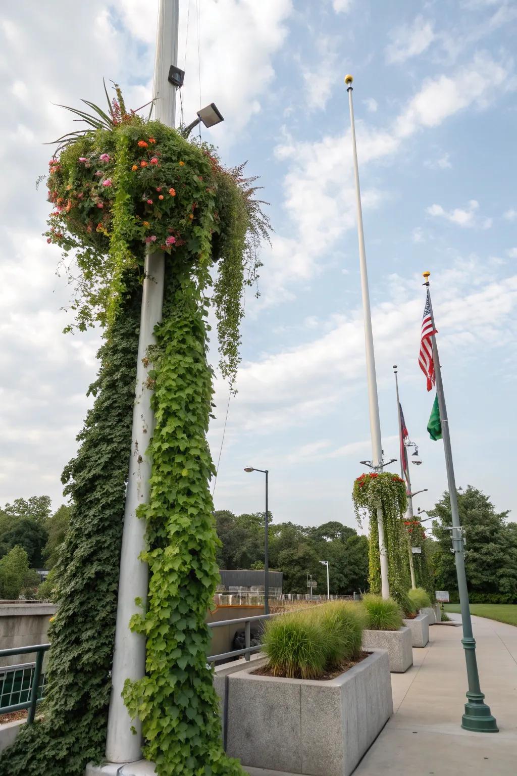 Upright gardens maximize space and append rich greenery.