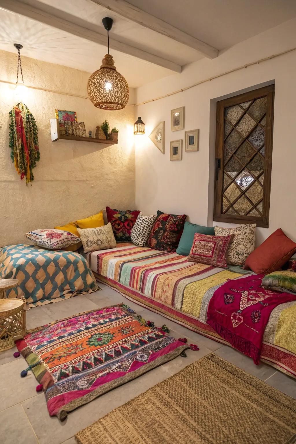 A splash of color can invigorate a minimalist space.