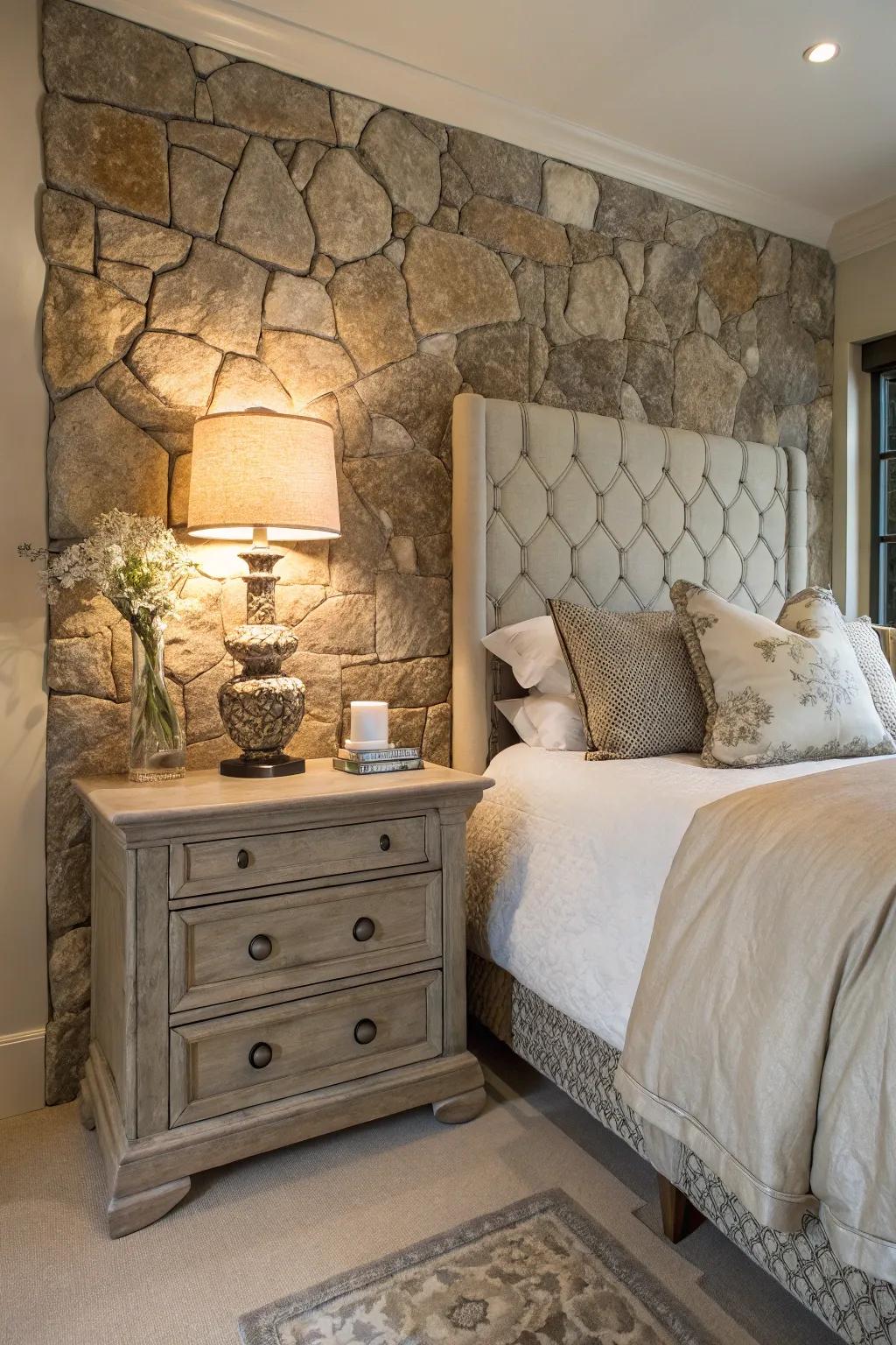 Stone highlights bring rugged, natural texture.