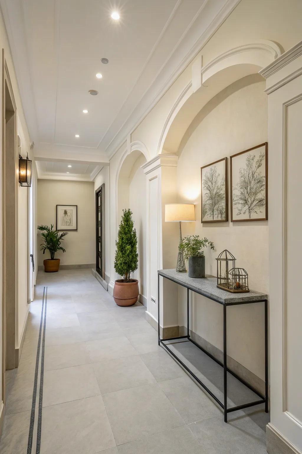 Minimalism in an entryway provides a calm and inviting entrance.