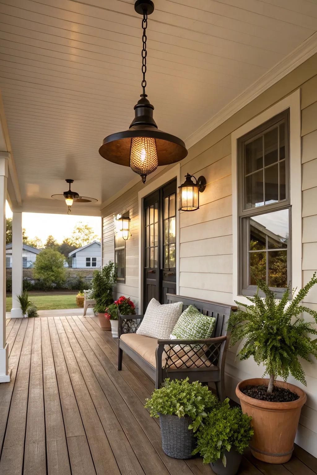 Establish a focal point with striking pendant lights.