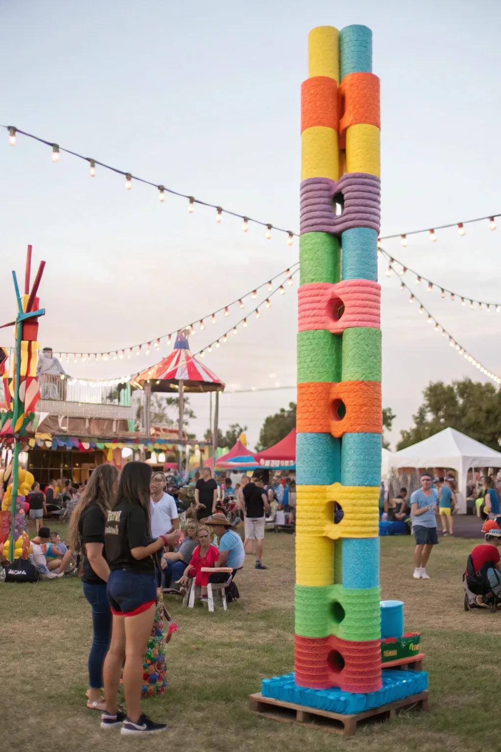 Creative DIY totems highlight resourcefulness and creativity.
