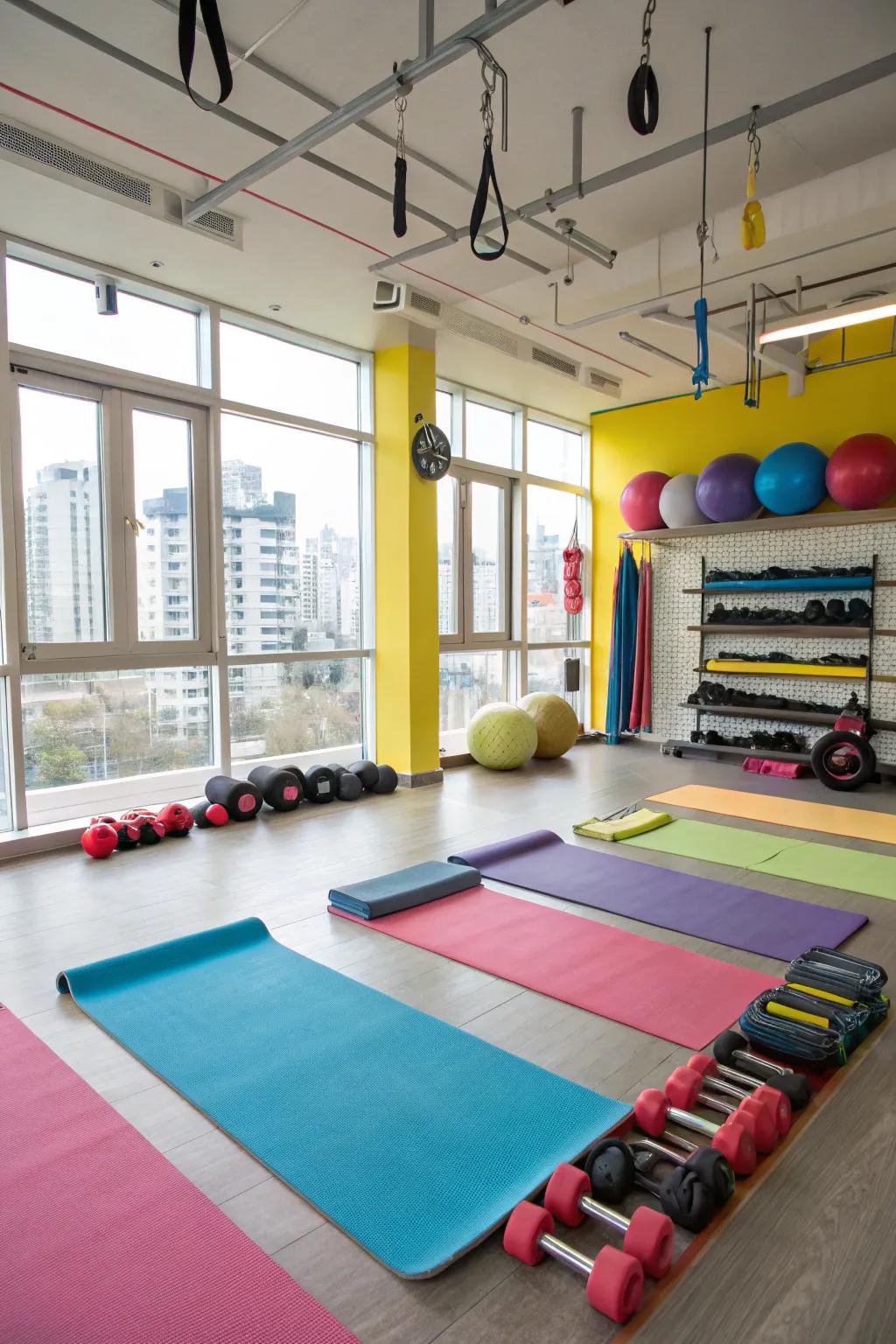 A fitness program access offering a dynamic and active experience.