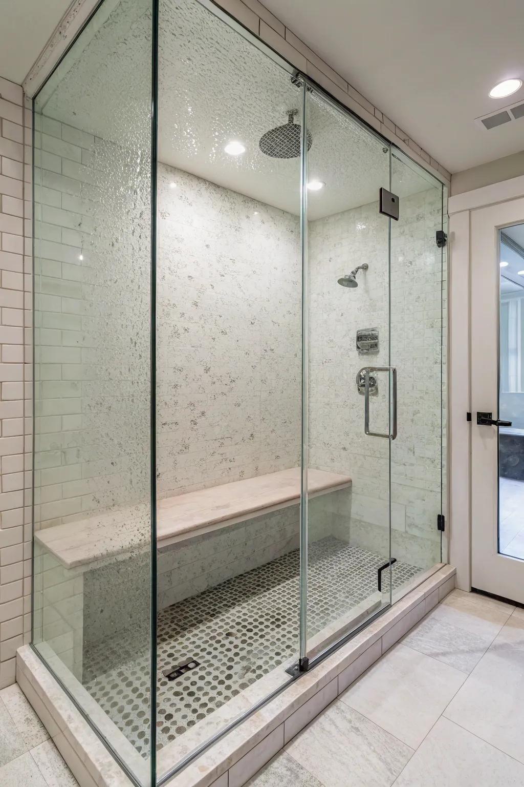 A relaxing spa-like bench in your shower.