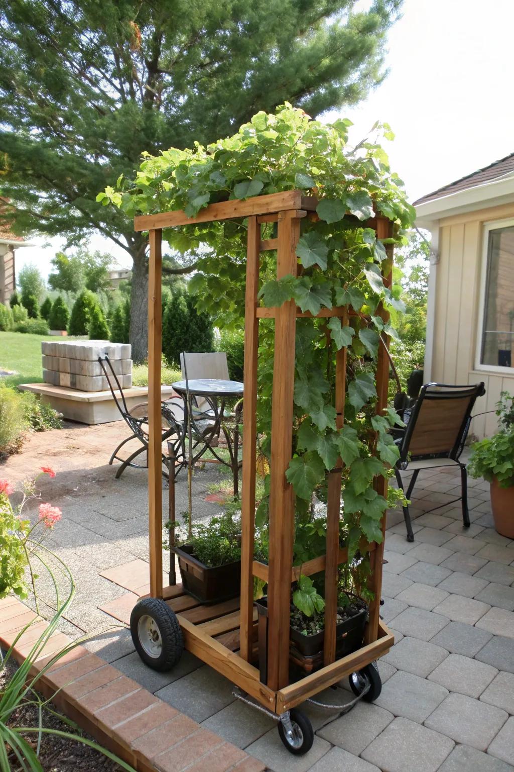 A versatile mobile gateway for flexible garden arrangements.