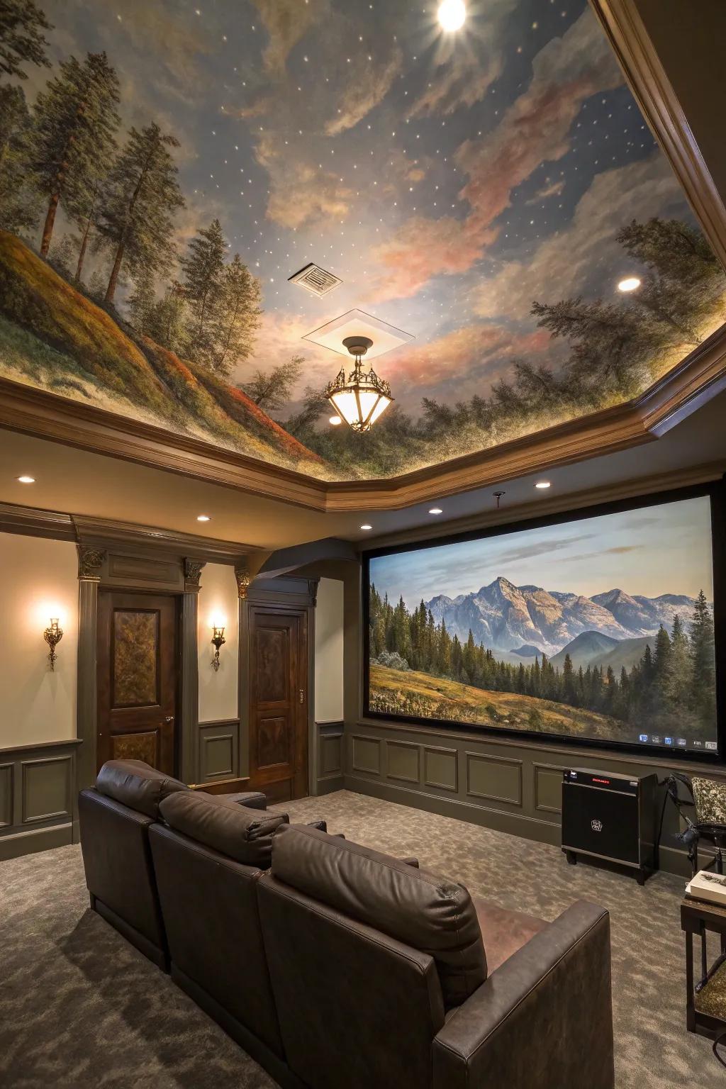 Express yourself through a ceiling artwork.