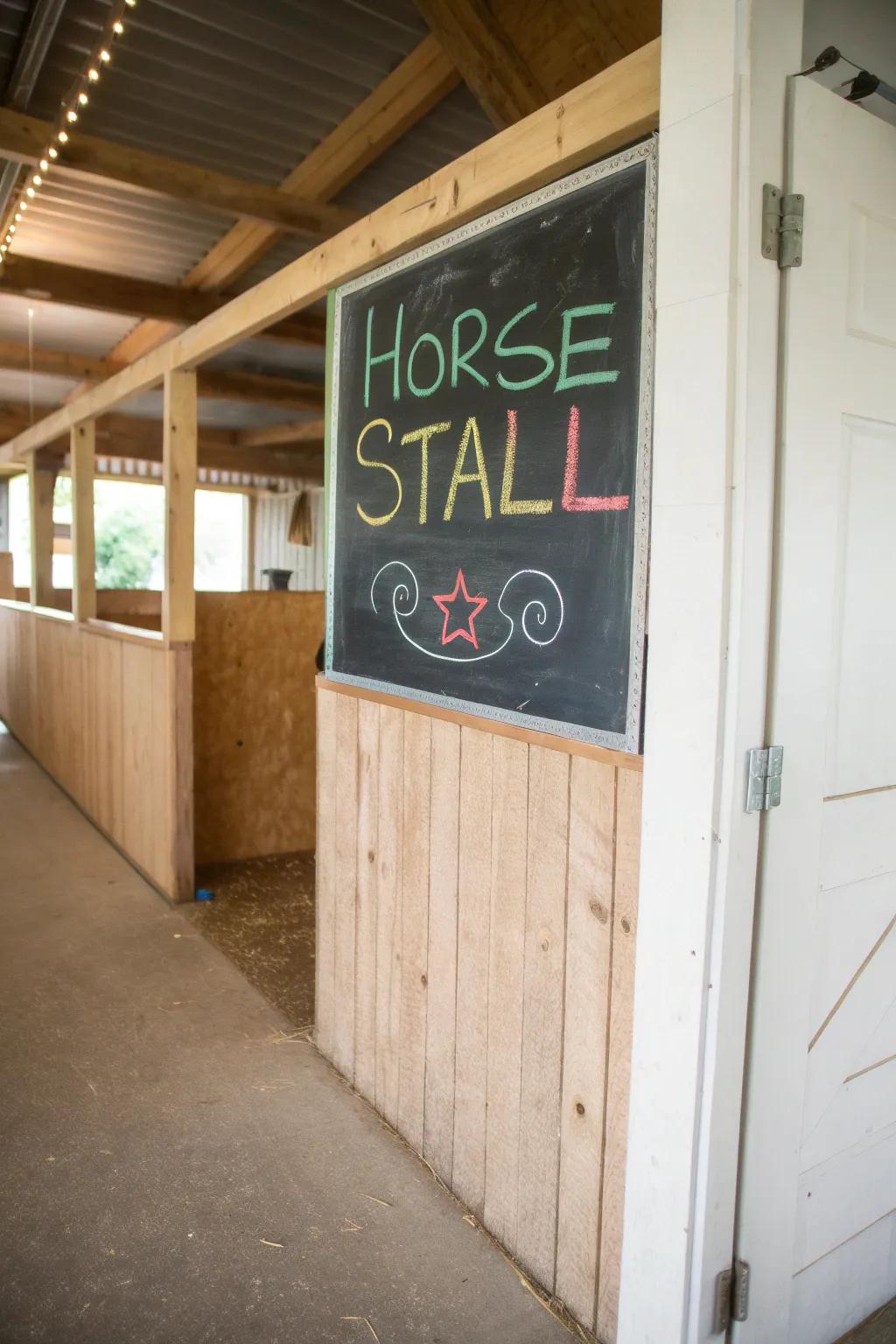 Writing boards provide a dynamic and interactive decoration.