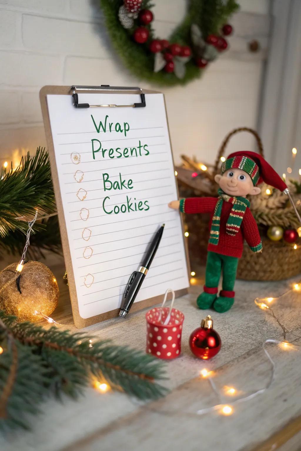 Planning holiday fun with an interactive checklist.