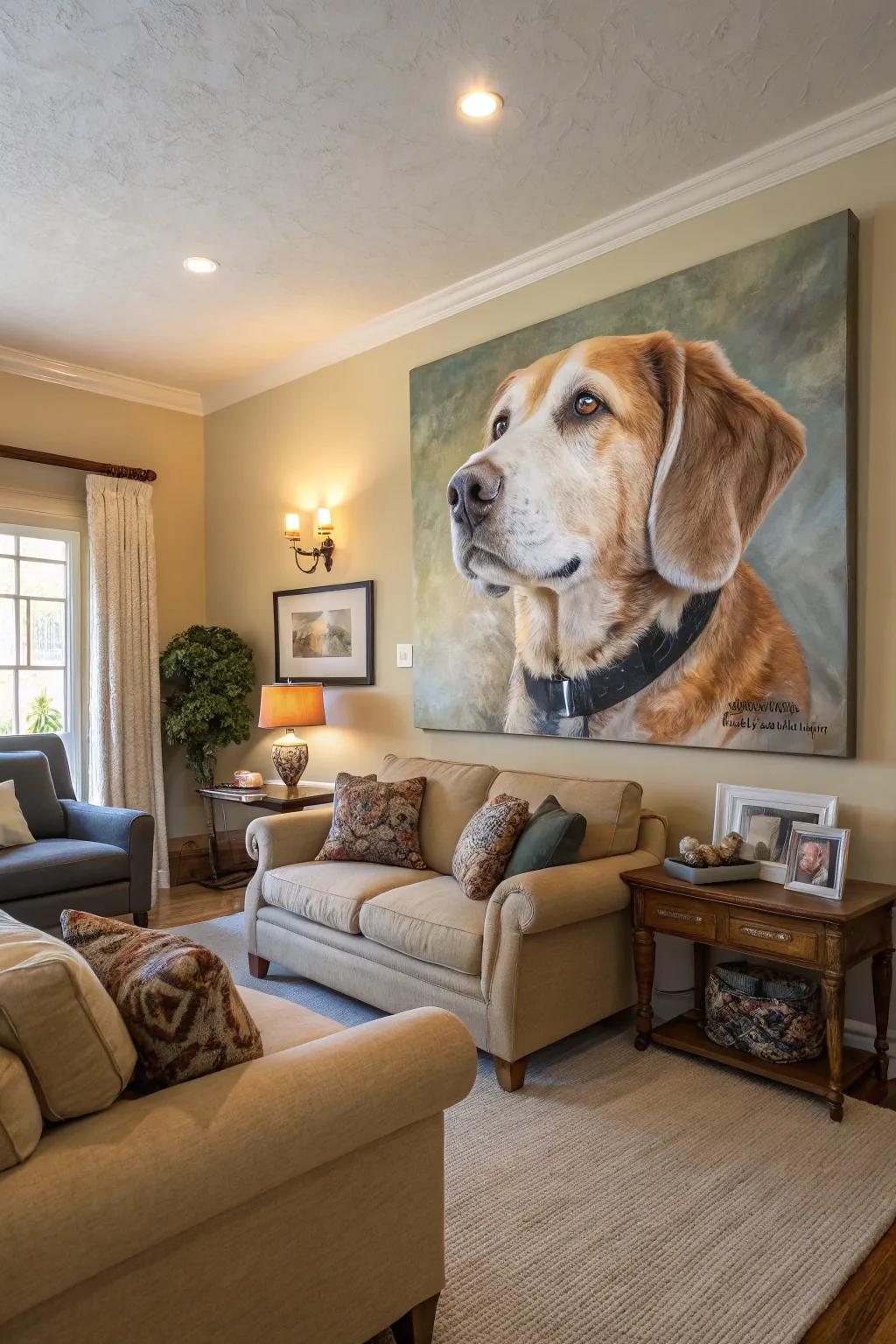 Creature portraits add a personal and comforting touch to your residence.