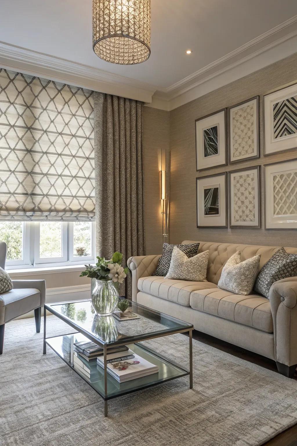 Textured shades introduce depth and style.