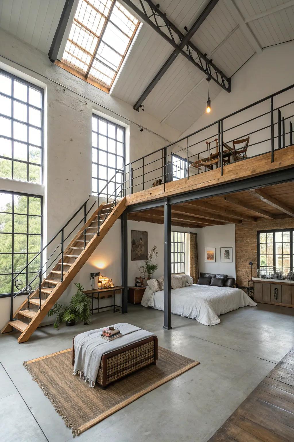A mezzanine generates supplemental space and enhances architectural appeal.