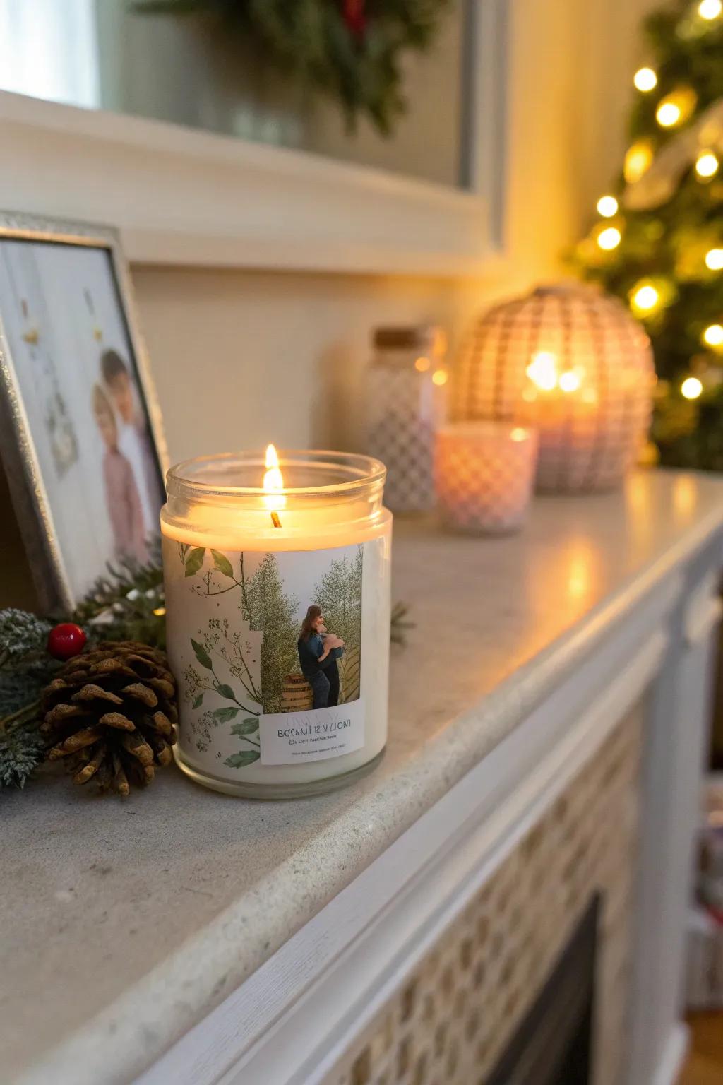Photo lanterns combine warmth and sentiment in home decor.