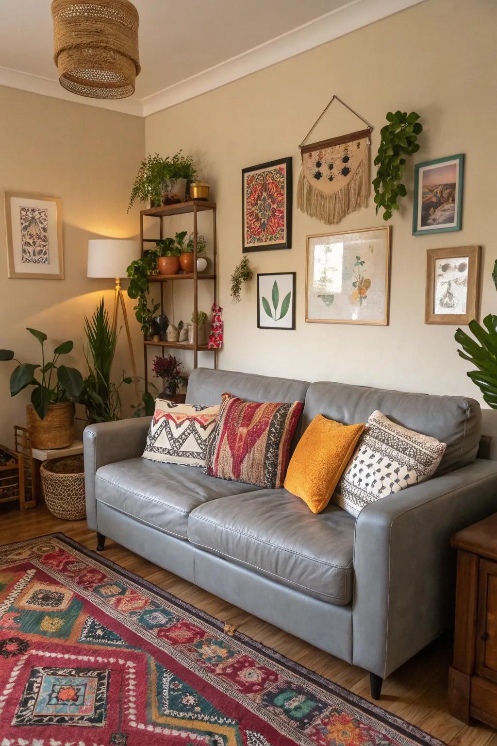 Eclectic elements creating a unique and personalized living space.