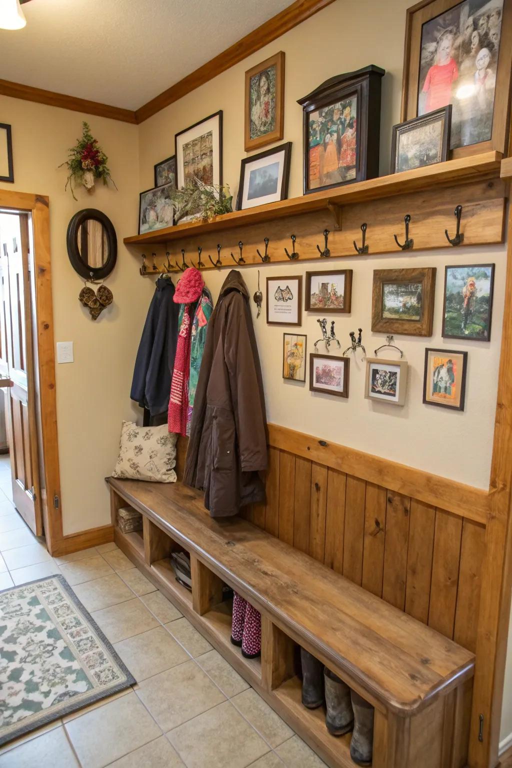 Personal touches that enhance your mud room.
