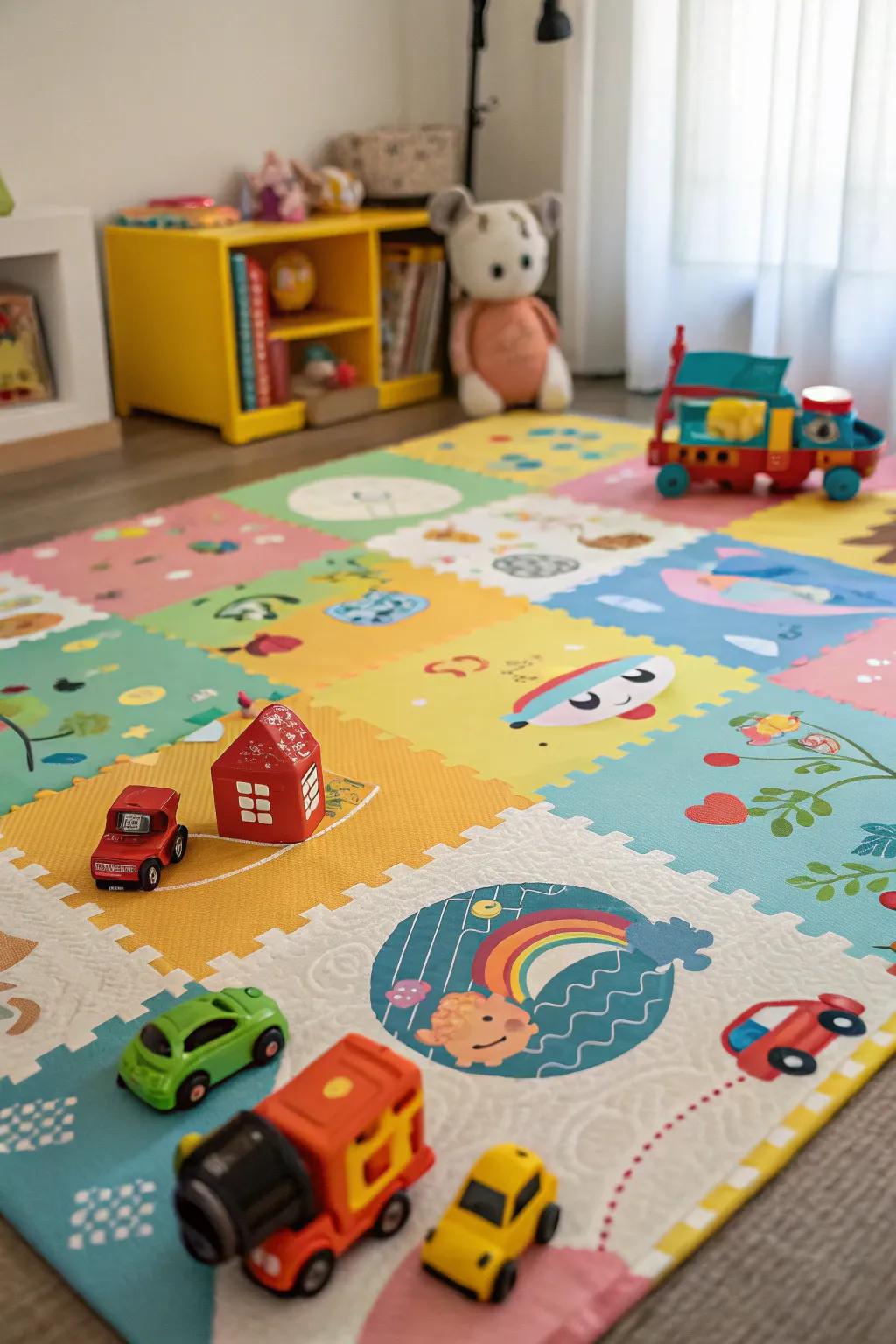 Activity mats furnish a vibrant and secure zone for twins to explore.