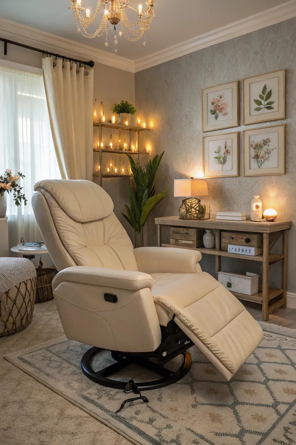 Rub chairs bring relaxation and relief to your workday.